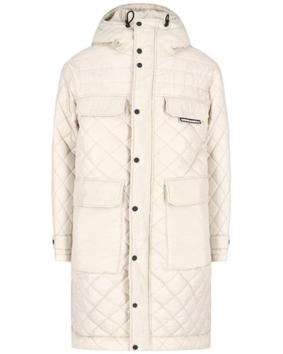 DSquared² Quilted Hood Down Jacket - Natural