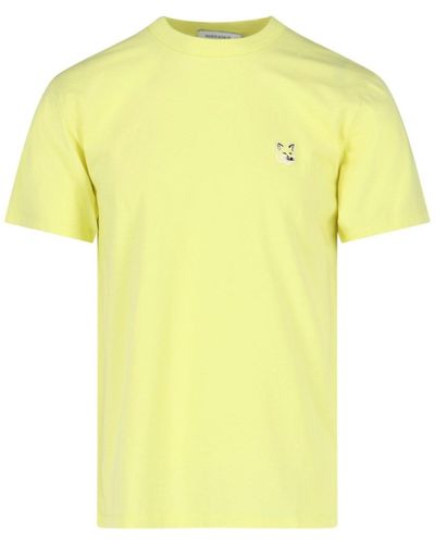 Maison Kitsuné Tonal Fox Head T-shirt - Yellow