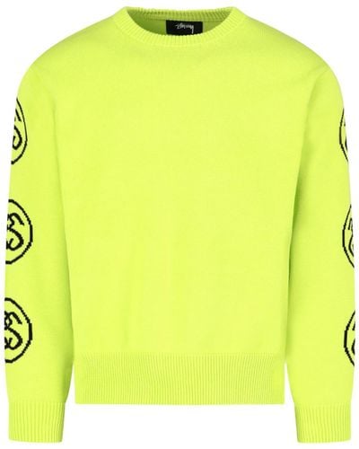 Stussy 'ss-link' Crew Neck Sweater - Yellow