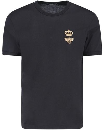 Dolce & Gabbana T-Shirt Ricamo - Nero