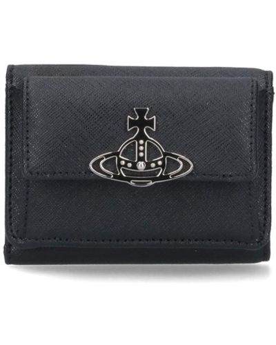 Vivienne Westwood Logo Flap Wallet - Black