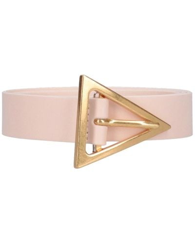 Bottega Veneta Triangular Buckle Belt - Pink