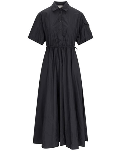 Moncler Shirt Midi Dress - Black