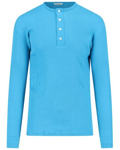 AURALEE Ribbed Sweater - Blue