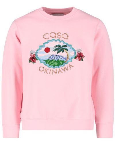Casablancabrand Sweater With Print - Pink