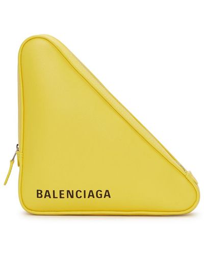 Balenciaga Medium "triangle" Pouch - Yellow