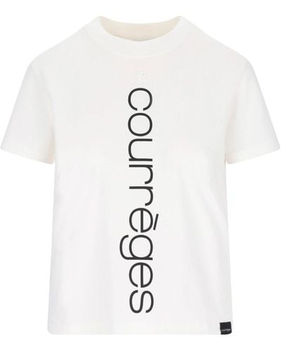 Courreges Logo T-shirt - White