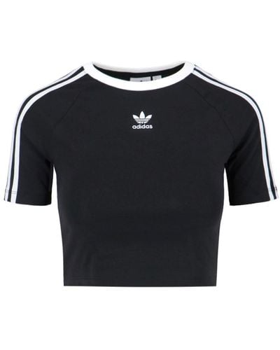 adidas '3-stripes Baby' Crop T-shirt - Black