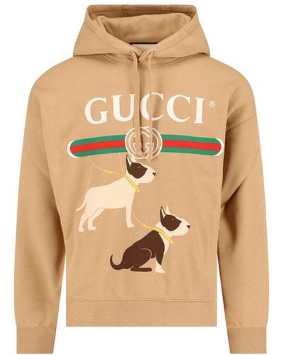 Gucci Logo Hoodie - Natural