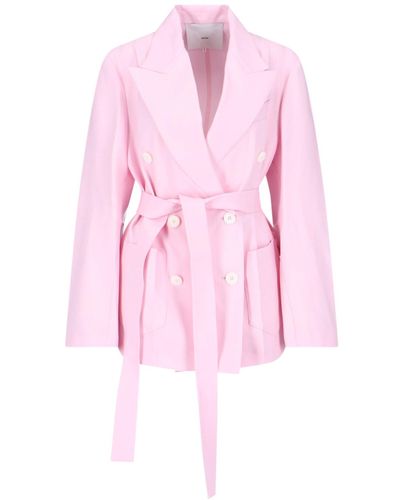 Setchu 'enrico' Double-breasted Blazer - Pink
