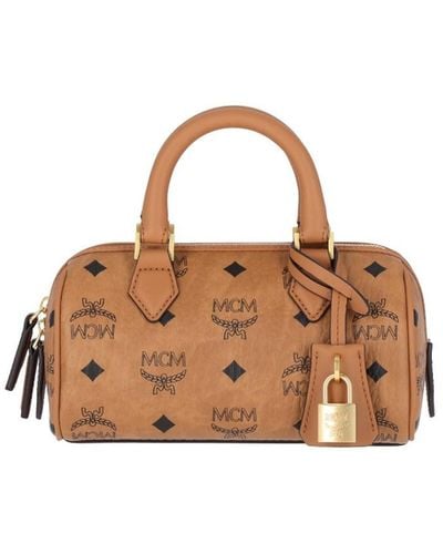 MCM Monogram Mini Bag - Brown