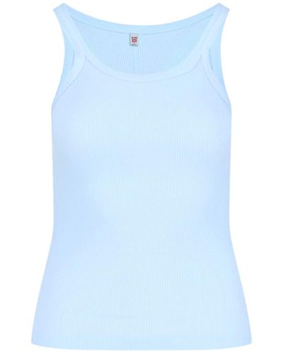 RE/DONE Ribbed Tank Top - Blue