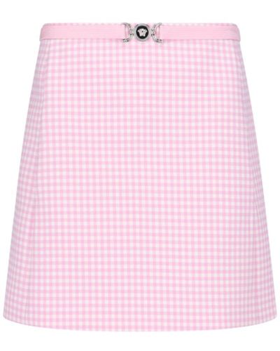 Versace Tweed Mini Skirt - Pink
