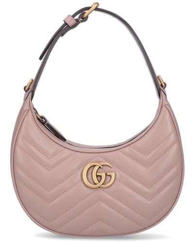 Gucci 'Gg Marmont' Mini Hobo Bag - Pink