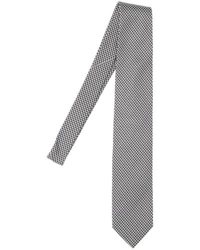 Tom Ford Cravatta Motivo Jacquard - Grigio