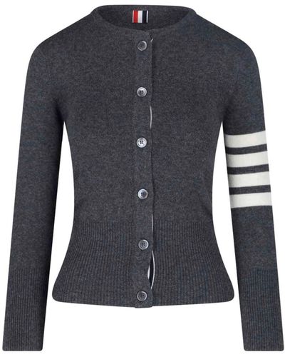 Thom Browne Cardigan "4-Bar" - Blu