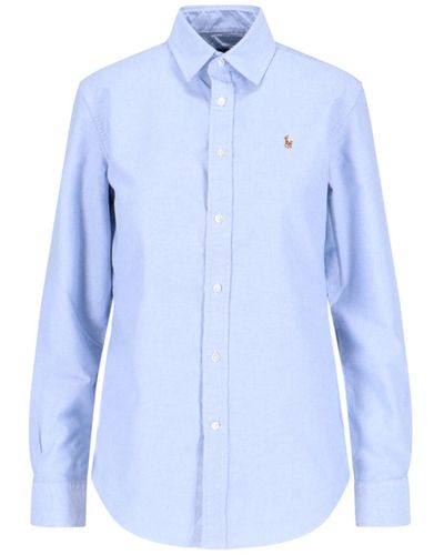 Polo Ralph Lauren Camicia Oxford Logo - Blu