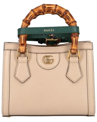 Gucci 'diana' Mini Tote Bag - Natural