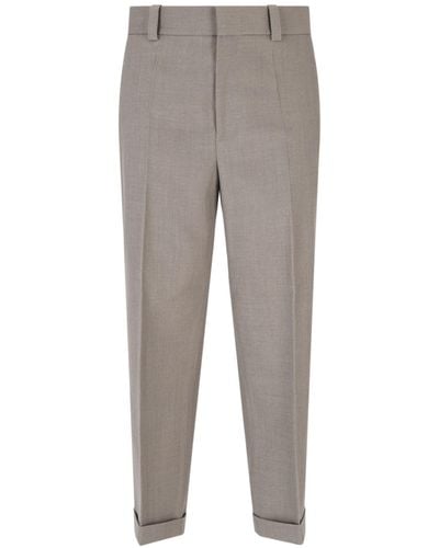 Bottega Veneta Cropped Trousers - Grey
