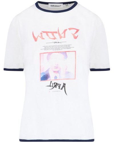 Our Legacy T-Shirt "Stampa Snow Shigatsu" - Bianco