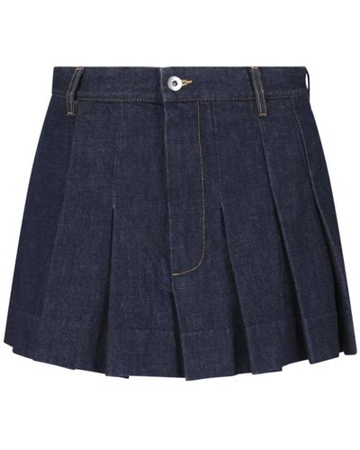 Bottega Veneta Pleated Mini Skirt - Blue