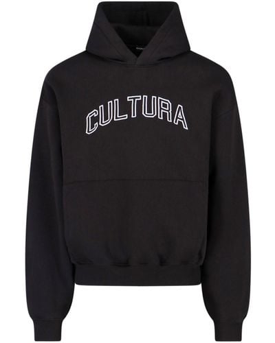 Cultura Logo Print Sweatshirt - Black