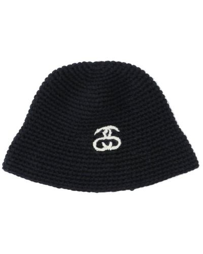 Stussy Knitted Bucket Hat - Black