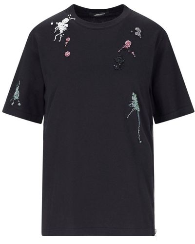 Undercover Embroidery Detail T-shirt - Black