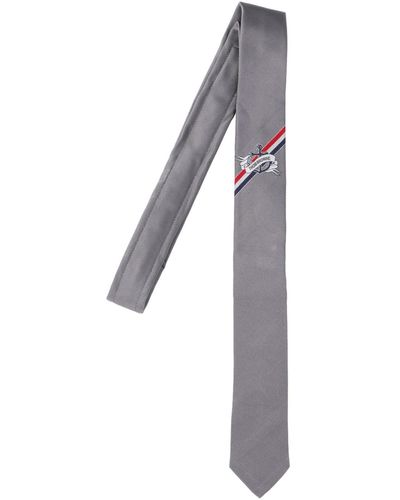 Thom Browne Logo Tie - White