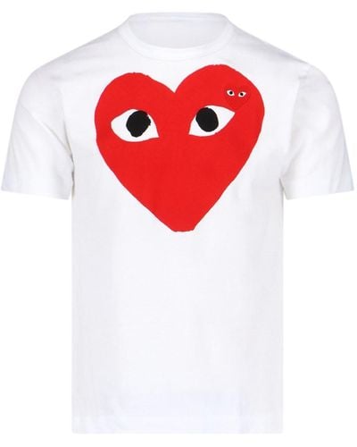COMME DES GARÇONS PLAY Heart Print T-shirt - Red