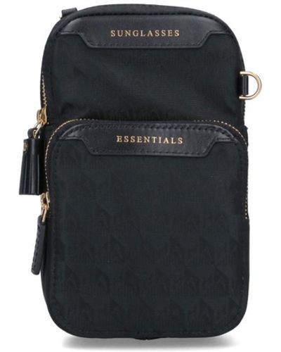 Anya Hindmarch 'logo Essentials' Shoulder Bag - Black
