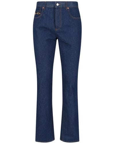 Gucci Slim Clamp Detail Jeans - Blue