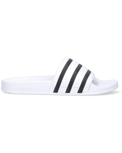adidas Logo Slide Sandals - White