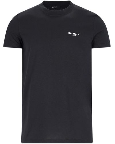 Balmain Flocked T-shirt - Black