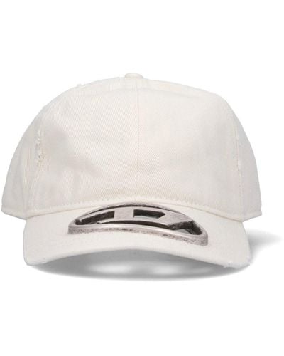 DIESEL 'oval D' Baseball Cap - White