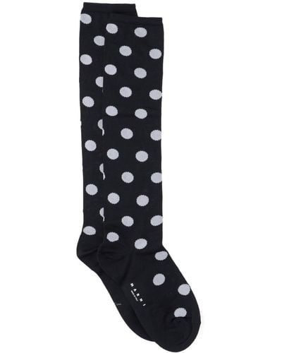 Marni Polka Dot Socks - Black