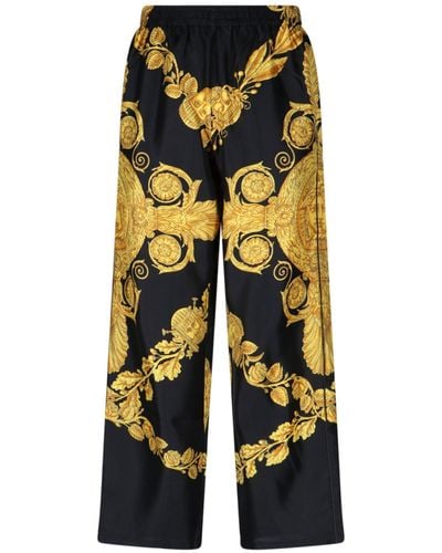 Versace 'maschera Baroque' Pajama Pants - Yellow