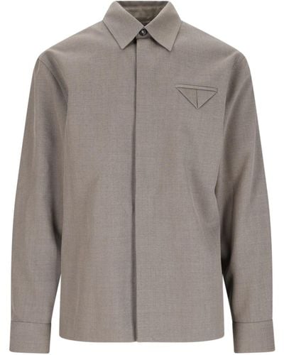 Bottega Veneta 'tasca Triangolare' Shirt - Gray