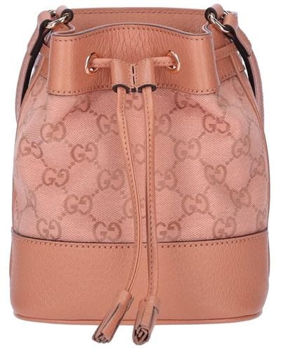 Gucci 'ophidia Gg' Mini Bucket Bag - Pink