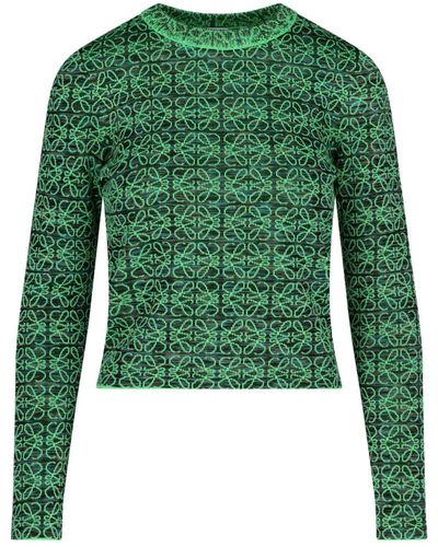 Loewe Anagram Sweater - Green