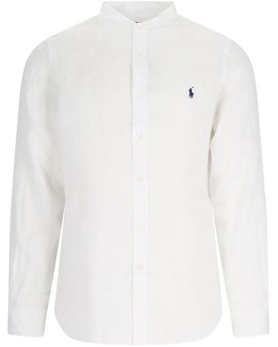Polo Ralph Lauren Camicia In Lino - Bianco