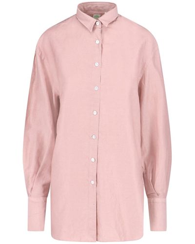 Finamore 1925 Linen Blend Shirt - Pink