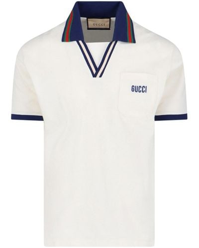Gucci Logo Polo Shirt - White
