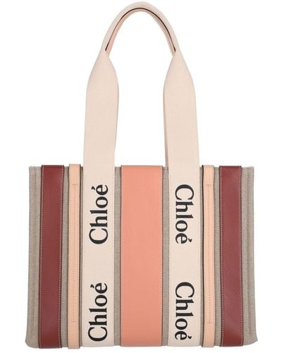 Chloé 'woody' Tote Bag - Pink