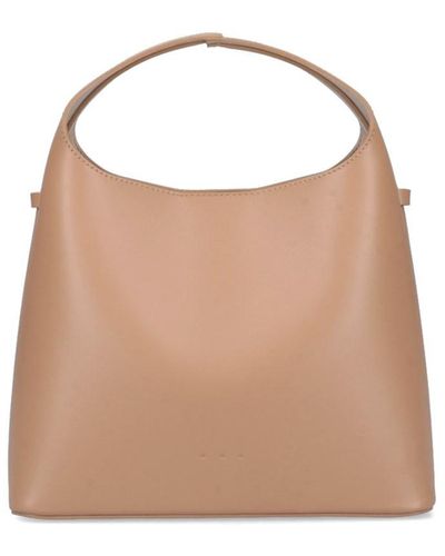 Aesther Ekme Demi Lune Leather Tote Bag, 192 Cappuccino, Women's, Handbags & Purses Tote Bags & Totes