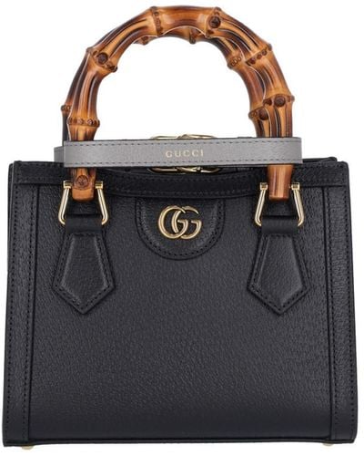 Gucci 'diana' Mini Tote Bag - Black