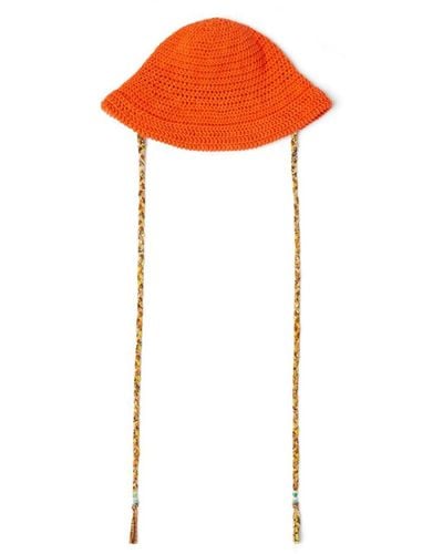Alanui Cappello Bucket Crochet - Arancione