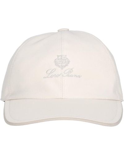 Loro Piana Logo Baseball Hat - White