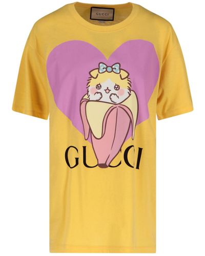 Gucci Printed T-shirt - Yellow