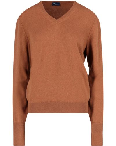 Drumohr V-neck Sweater - Brown